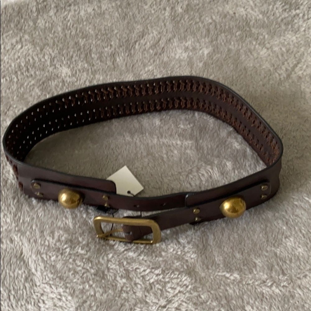 DIANNE VON FURSTENBERG leather designer belt small